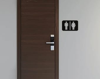 Metal Restroom Sign - Powder Coated