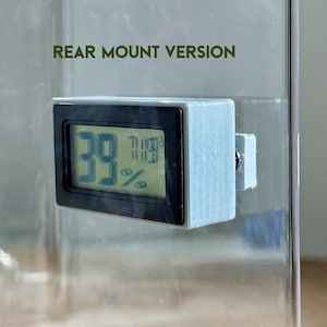 Magnetic Hygrometer Mount for reptile, spider, insect, terrariums Top mount or rear mount magnet