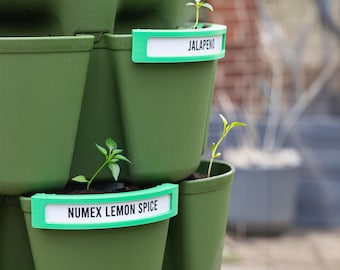 Greenstalk Plant Labels: 3D Printed Clip-on Tags for Vertical