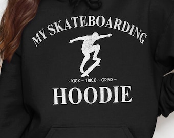 Skateboardhoodie: Kick Trick Grind Skater-cadeau