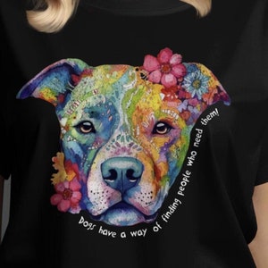 Colorful Mandala Dog T-Shirt: Animal Rescue Tee