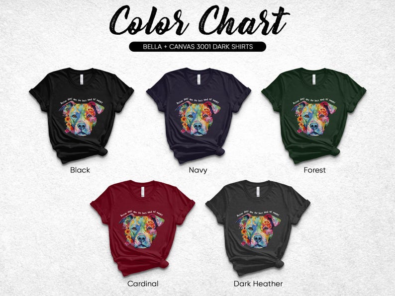 Colorful Rescue Dog T-Shirt: Floral Art, Adopt Don't Shop 画像 5