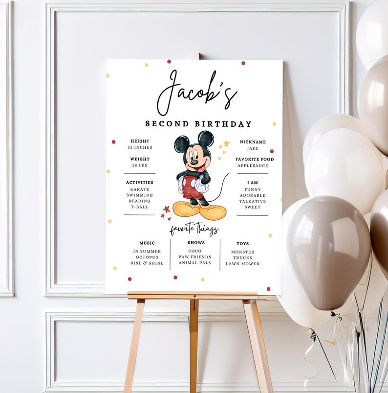 Mickey Invitation Birthday Bundle, mouse party invite, 2nd Decor, First decorations Boy Hot Diggity Dog Clubhouse Ears Oh Twodles Twoodles image 3