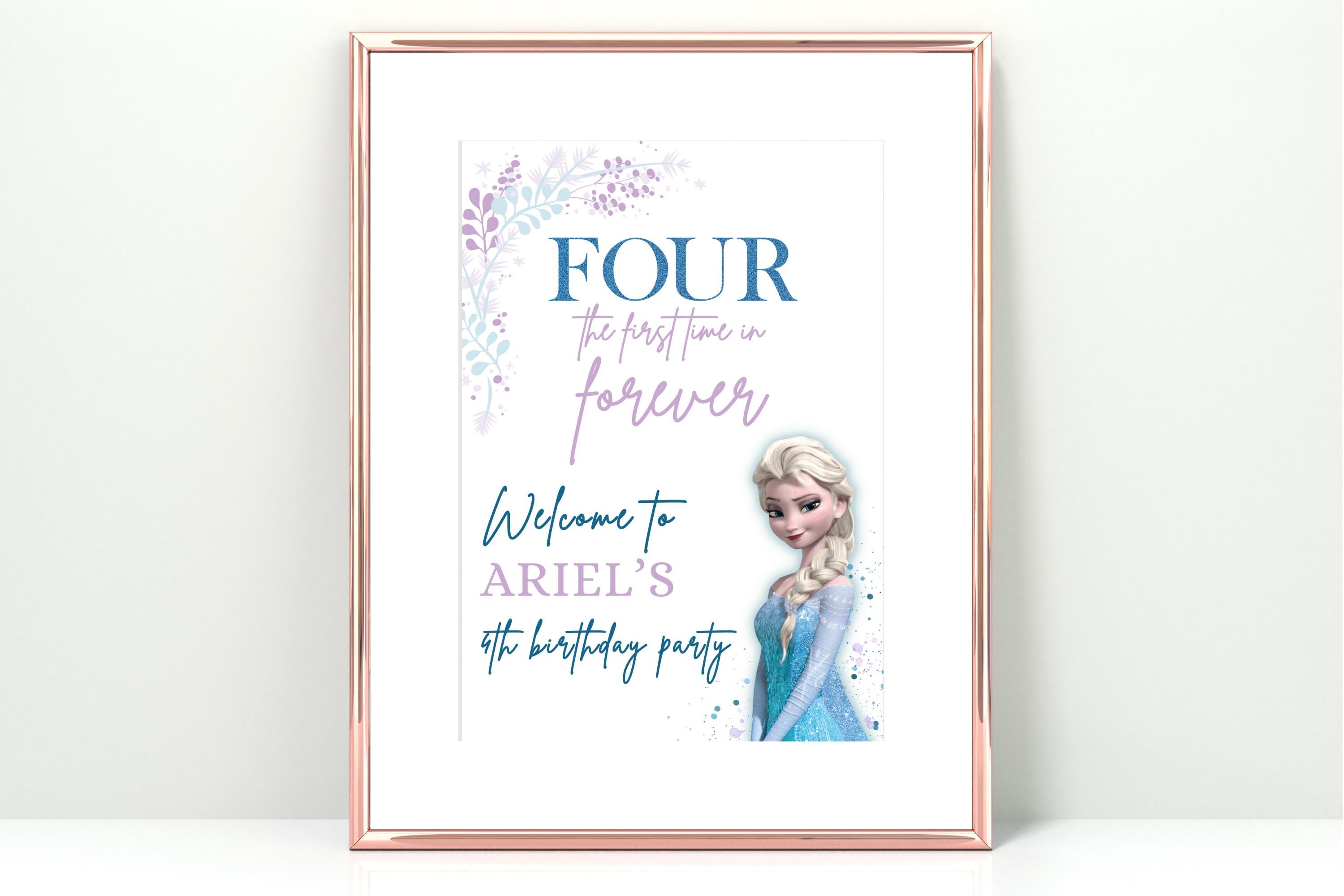 Frozen Birthday Welcome Sign, Princess Elsa Party, Frozen Decor ...
