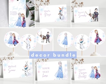 アナと雪の女王の誕生日デコレーションサイン、プリンセスエルサアナ