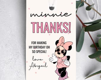 Minnie Birthday Decor, Please take a treat oh so sweet party, Mouse Girl birthday decorations poster party favor gift bag thank you tag