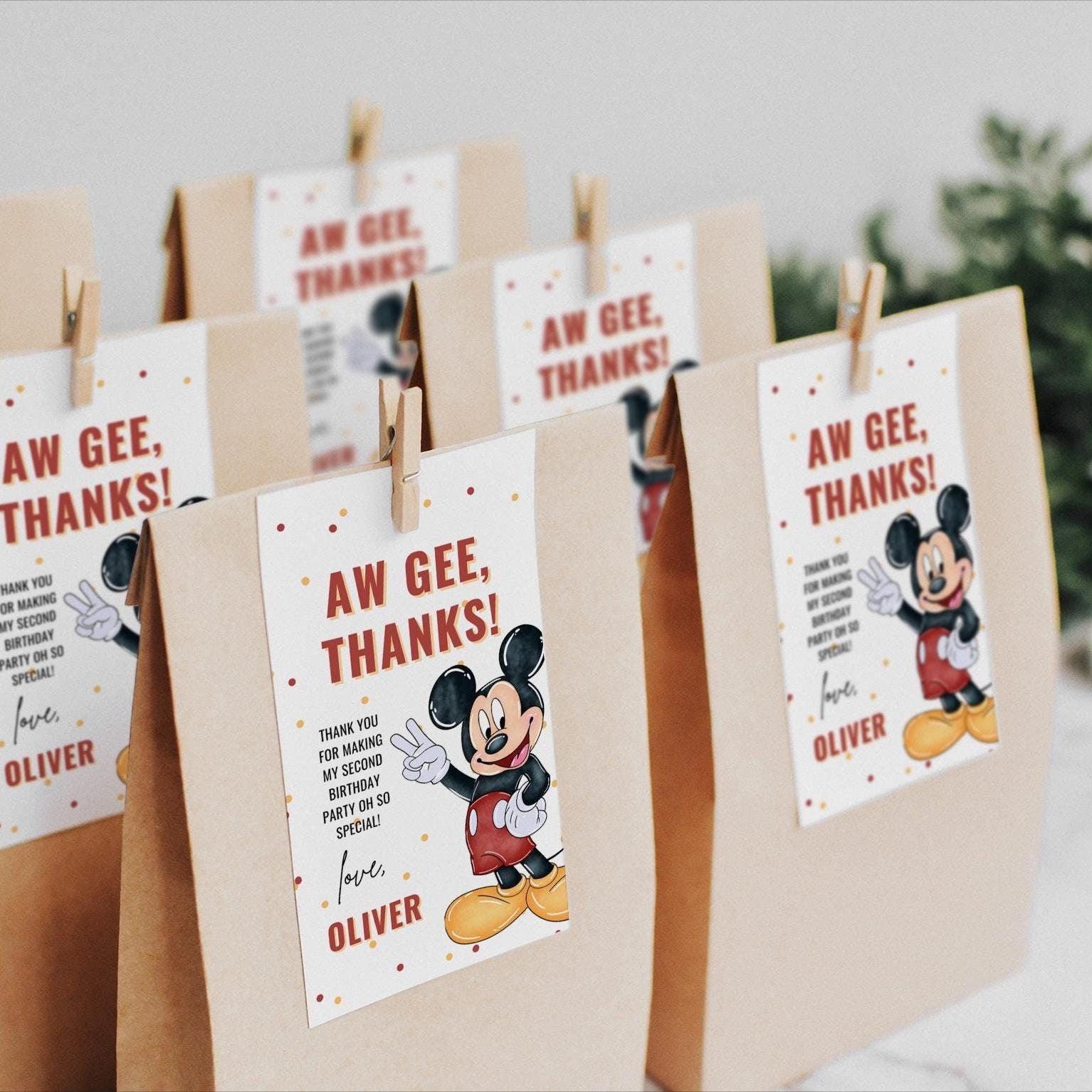 Oh Twodles Birthday Gift Tags, Boy Mickey Mouse Party, 2nd Digital Two ...