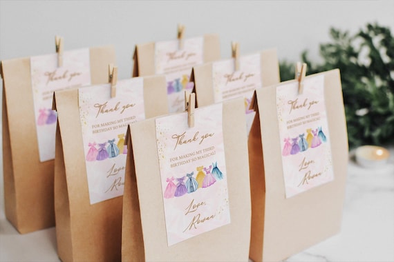 Princess Dress up Party Birthday Thank You Tags, Girls Once Upon a Time  Crown Tiara Princesses Decoration Gift Bag Favors Thanks Party Favor - Etsy  Israel