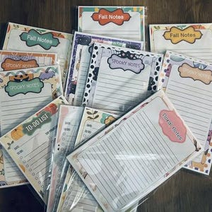 Fall Themed Notepads, To-Do List Notepads