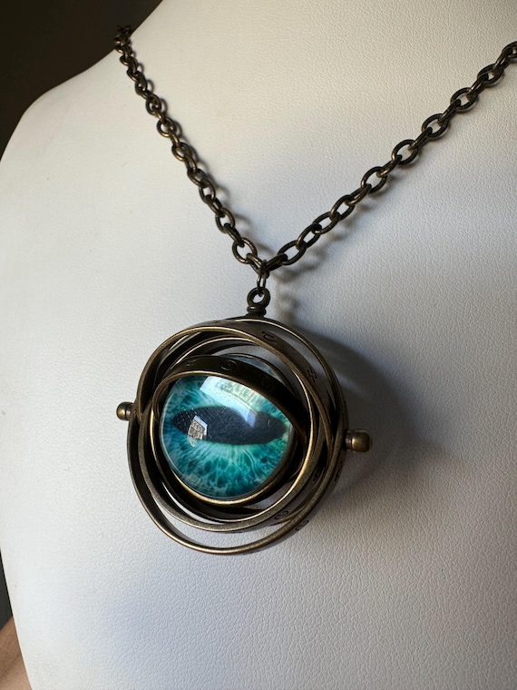Brass Rotating Eye Amulet Necklace: Morpheus Cosplay - Etsy
