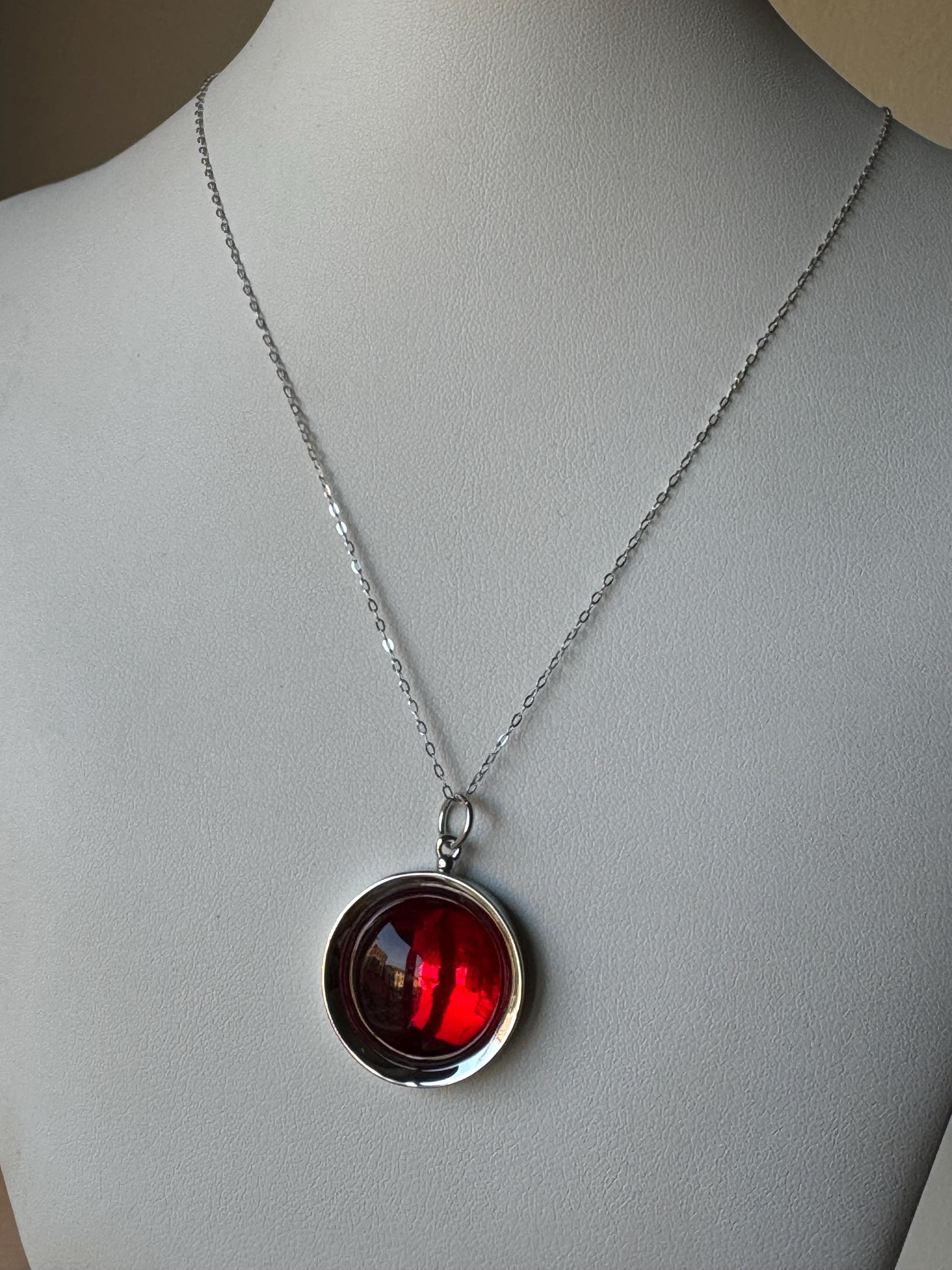 Ruby Amulet Necklace, the Stone Necklace, You Can Unlock Any