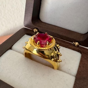 Elvish ring, Narya ring, Elven Ring, Arwen Ring, Elvish Jewelry, Elf Jewelry, Ruby stone ring, Galadriel Ring