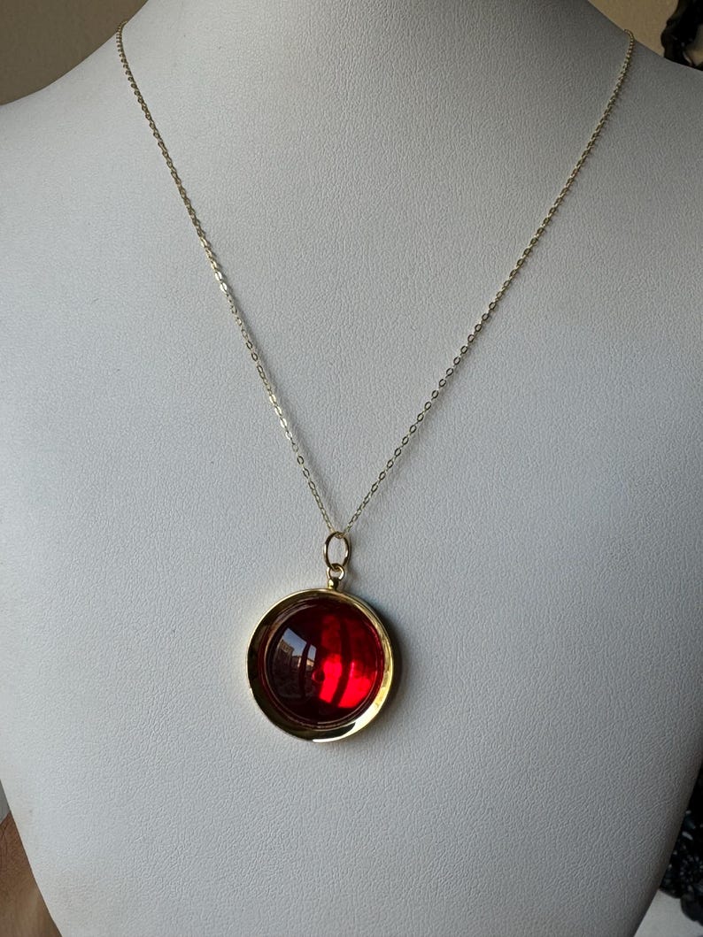 Ruby Amulet Necklace, the Stone Necklace, You Can Unlock Any Door If