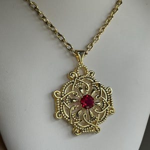 Red Ruby Adult Queen of dragons necklace, Valyrian dragon necklace, Dragon necklace, House ring, Crown ring,