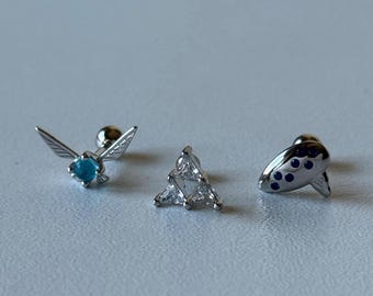 Triforce Earring Stud, Navi Fairy, Ocarina, Master Sword Necklace, Cosplay, Tears of the Kingdom, Silent Princess earrings, Zelda earrings