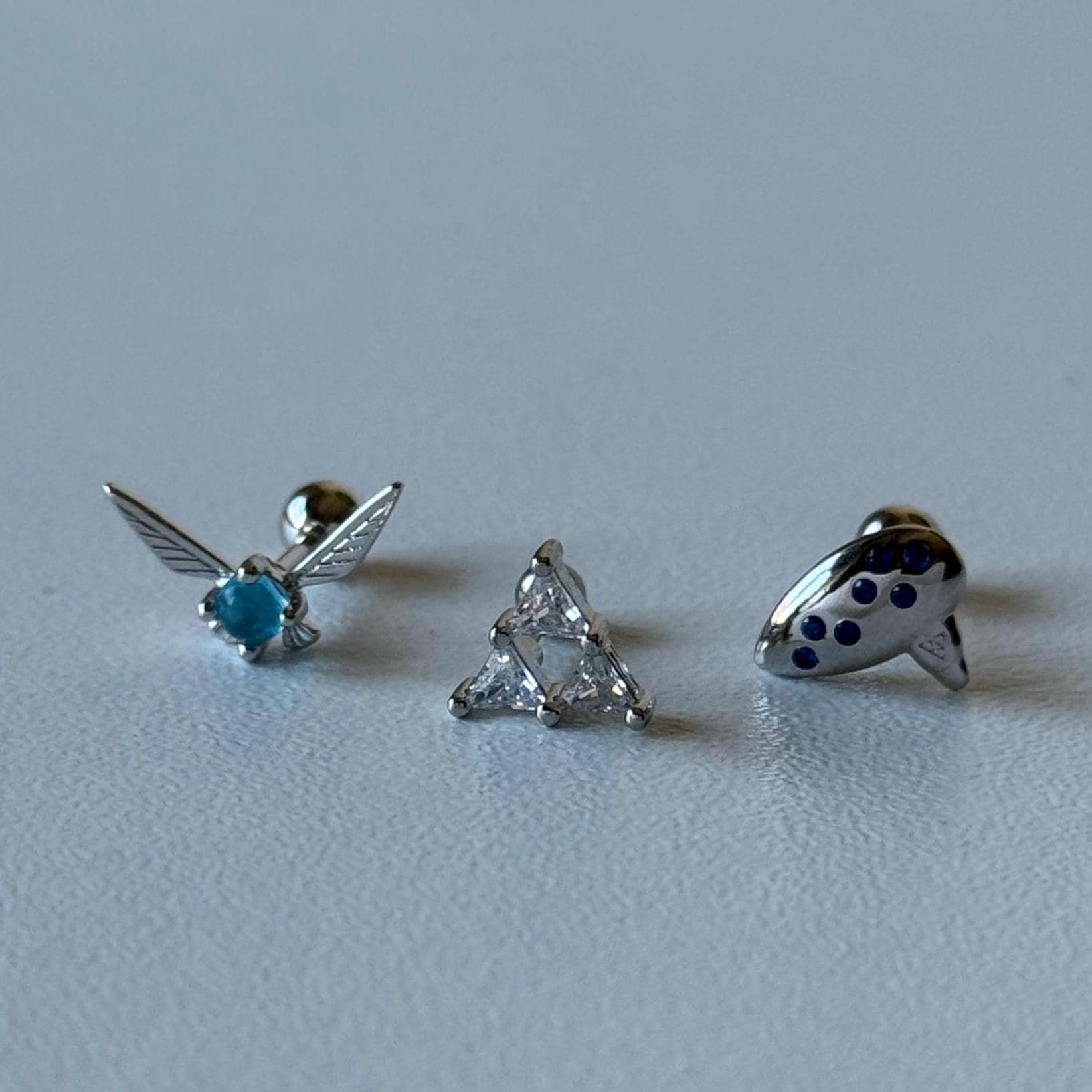 Triforce Earring Stud, Navi Fairy, Ocarina, Master Sword Necklace, Cosplay, Tears of the Kingdom, Silent Princess earrings, Zelda earrings