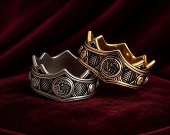 Anillo de la Reina de los Dragones, Anillo de la Corona del Rey Dragón, Anillo de la Corona Valyria, Anillo del Dragón, Anillo de la Casa, Anillo de la Corona,