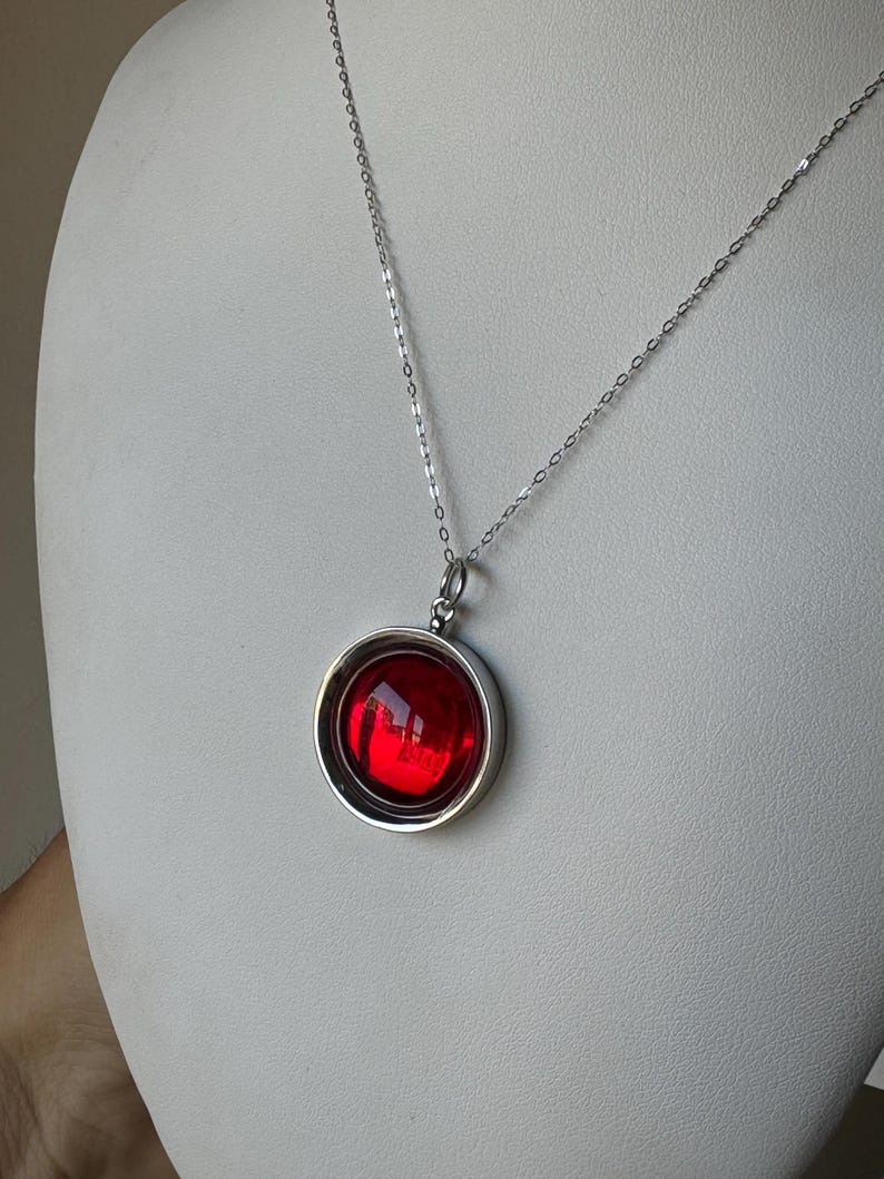 Ruby Amulet Necklace, the Stone Necklace, You Can Unlock Any Door If
