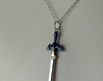 Triforce Sword Necklace, Master Sword Necklace, Cosplay, Tears of the Kingdom, Silent Princess earrings, Sword Jewelry, Mastersword