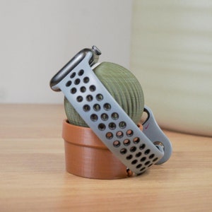 Cactus Apple Watch Docking Charging Stand: Modern Home Desk Decor