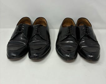 VTG 1976 2 Pairs Florsheim Men Shoe The Canfield Black Calfskin 20623 7.5 EEEEE