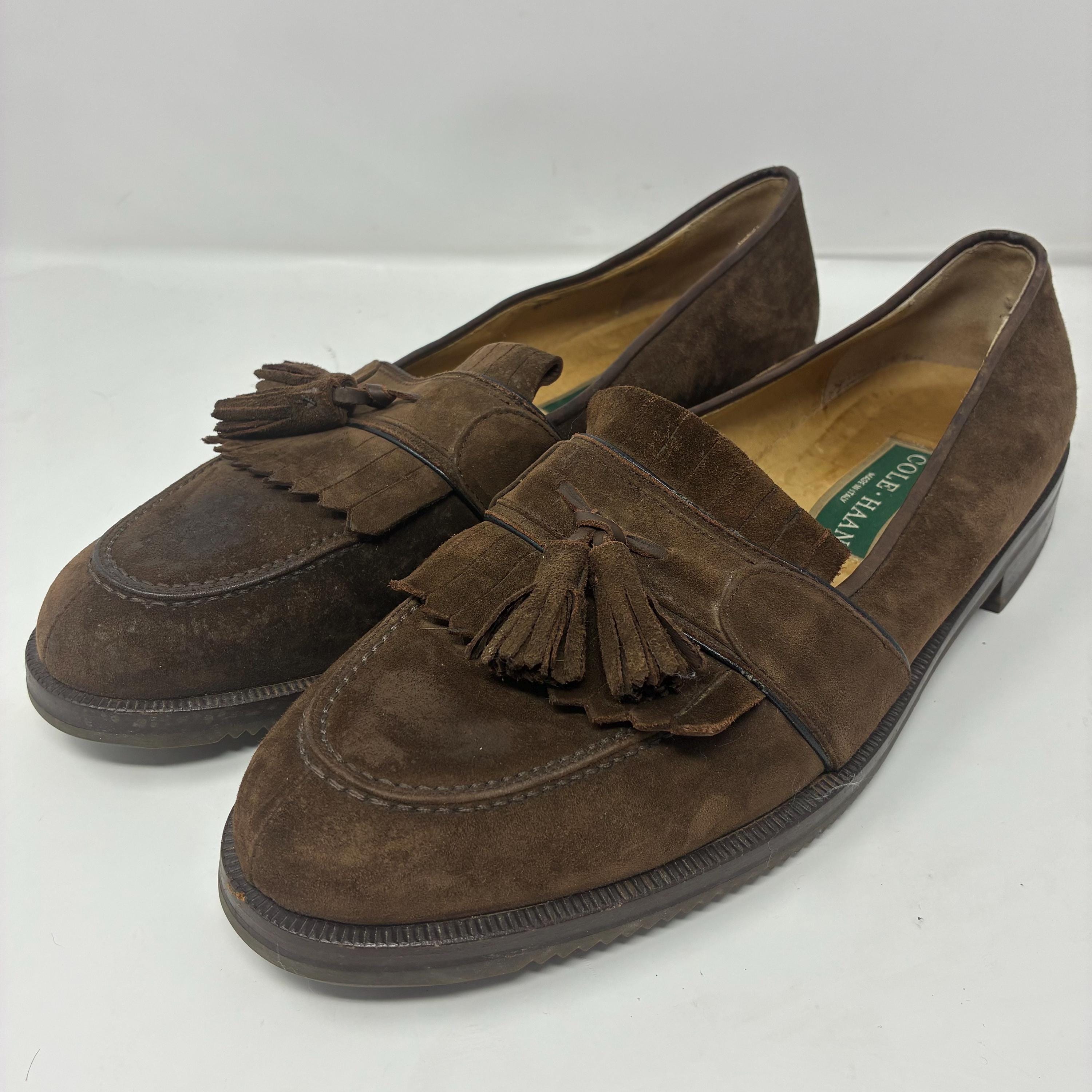 Cole Haan Men\'s Brown Leather Tassel Loafers -Handmade In Italy COLE HAAN-men main image 3