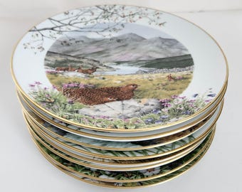 Collector Franklin Porcelain Royal Worcester Peter Barrett "Scenes of the English Countryside" plates
