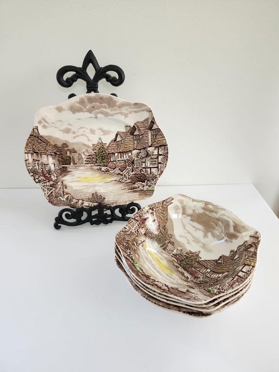 Johnson Bros Olde English Countryside: Brown Transferware Bowls