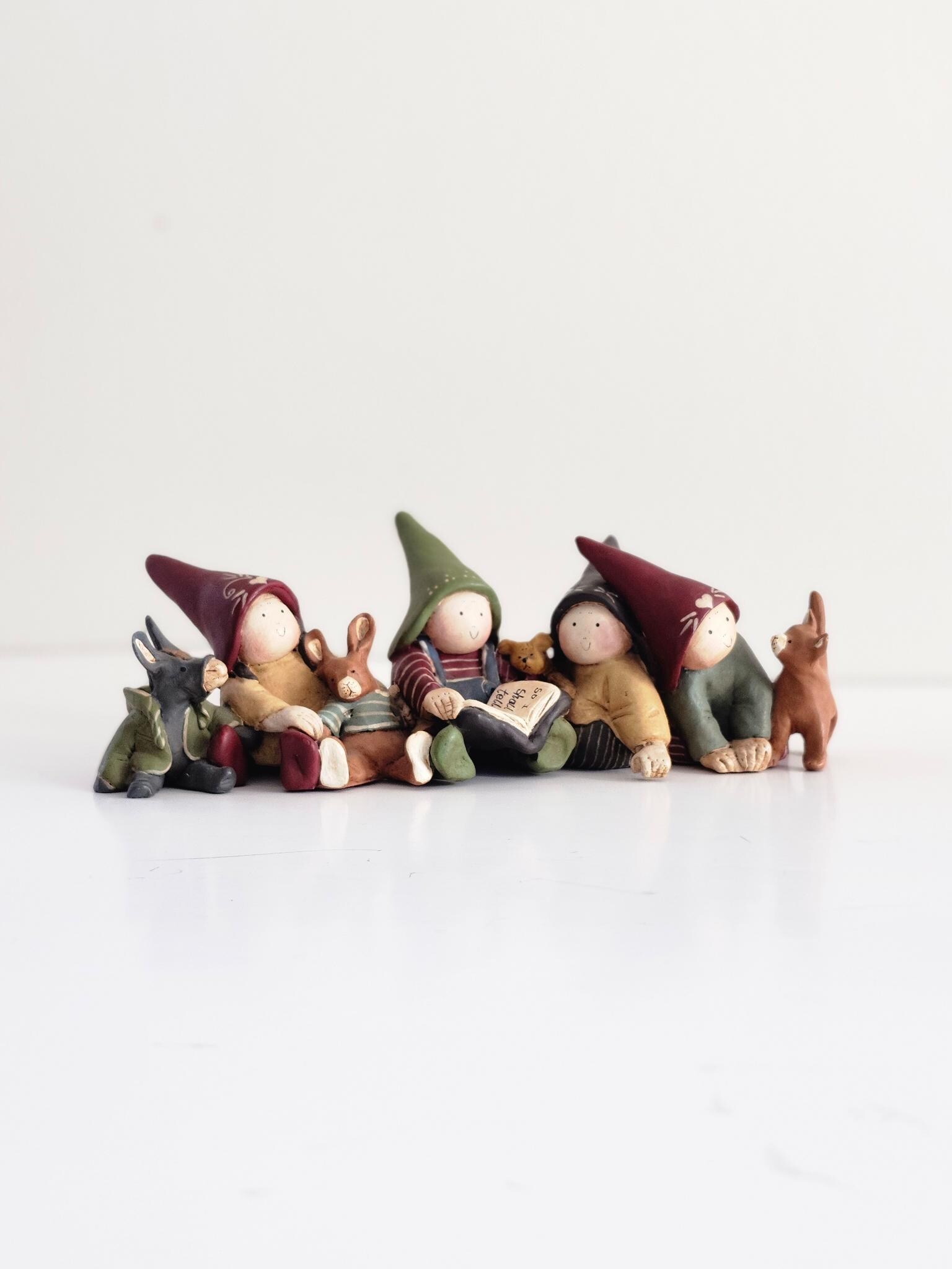 Annekabouke Gnomy's Diaries Figurines | Scandinavian Elf Family