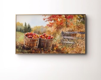 Apfelgarten Malerei: Herbst TV Kunst (Digitaler Download)