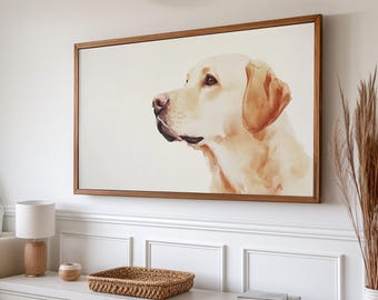 Gelber Labrador Rahmen TV Art | Gelber Labrador Bilderrahmen TV Art | Gelb Labrador Wand Kunst | Bilderrahmen TV Art | Samsung Rahmen Tv Art | Labrador Retriever