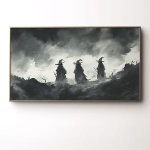 Witch TV Art | Halloween TV Art | Samsung Frame TV Art | Spooky Witch Art | Halloween Frame tv Art | Fall Painting | Witch Painting | Witch