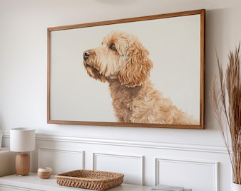 Labradoodle Bilderrahmen | Labradoodle Kunst | Bilderrahmen TV Art | Samsung Rahmen TV Kunst | Labradoodle Wand Kunst | Labrador Pudel Wand Kunst | Hunde Art