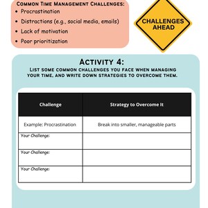 Time Management Worksheet - Etsy
