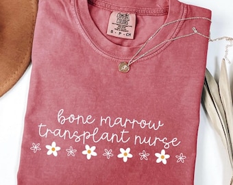 Enfermera de trasplante de médula ósea PNG, diseño floral bohemio para enfermeras oncológicas
