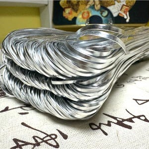 Cloisonne Silberdraht, Schmuckdraht, flexibler Aluminiumflachdraht: 0,3 * 1,0 mm / 0,5 * 1,0 mm / 0,5 * 1,5 mm / 0,5 * 2,0 mm