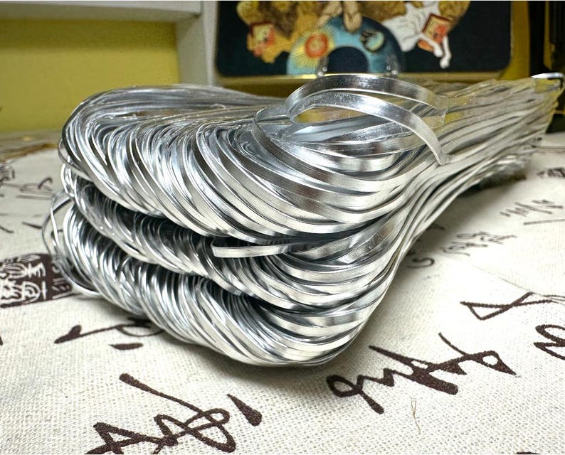 Cloisonne silver wire, Jewelry Wire,Flexible Aluminum flat wire: 0.3*1.0mm/ 0.5*1.0mm/ 0.5*1.5mm/ 0.5*2.0mm image 1