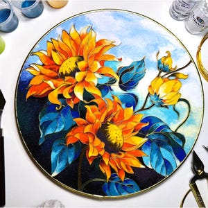 Cloisonné DIY Craft Gift Kit for Adults, Sunflower