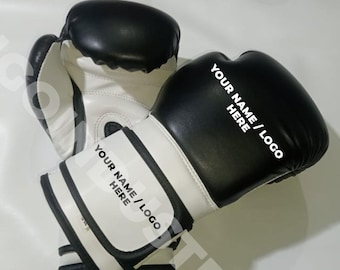 Customize Boxing Gloves Pair , Training Boxing Gloves, Adult and Youth Logo Custom Boxing Gloves, Black Boxing Gloves