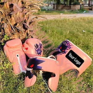 Handmade Custom Boxing Gear, Gloves Set With Gengar Anime Design-raining, Muay Thai, Kickboxing Equipment&quot;