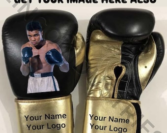 Black And Gold Boxing Gloves,Engraved Names,Logos,Unique Fight Gift,Design Your Own Boxing Gloves Luxury Sparring Gear For Boxing,Muay Thai.