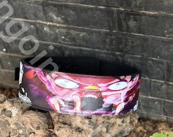 Anime Gym Belt, Manga Inspired Lever Weightlifting Belt – Powerlifting Belt with Cartoon Artwork – Unique Fitness Accessory