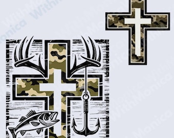 Faith fishing hunting dtf transfer (front/back design)