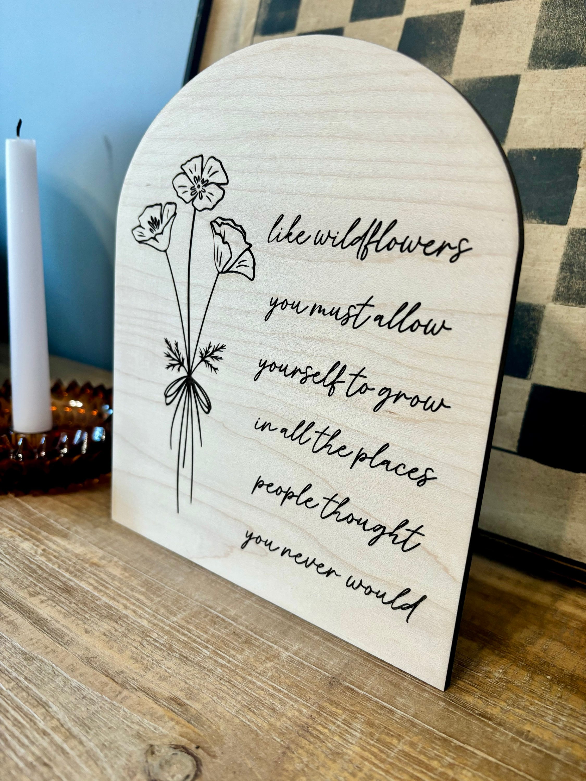 Wildflower Boho Sign | Laser Engraved Sign | Boho Decor | Wildflower ...