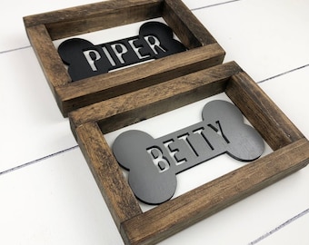Nombre recortado en forma de hueso de perro / letrero con nombre de perro / regalo para mascotas / regalo conmemorativo para mascotas