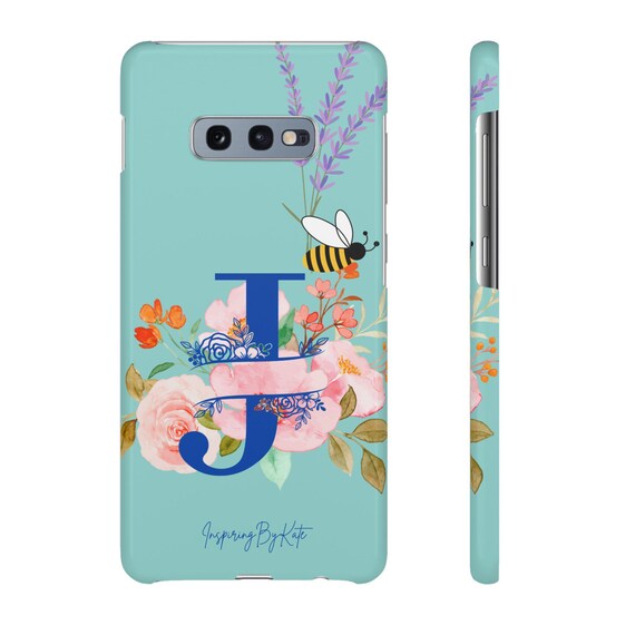 Monogram J Phone Case Snap Cases, Personalized Initial Letter Phone Cover,  Custom Alphabet Mobile Case, iPhone Samsung Google Pixel,