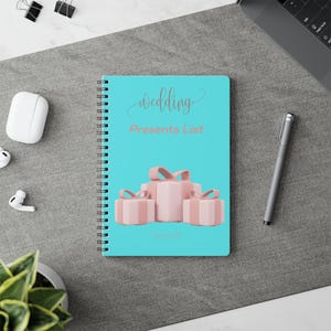 Cahier liste de cadeaux de mariage, journal, agenda, cadeau, couverture souple A5 pour la mariée, liste de choses à faire