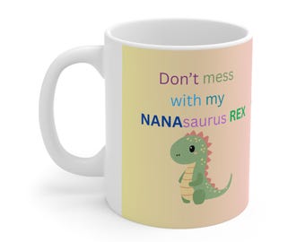Taza divertida de Nanasauras Rex: Dinosaurio sarcástico