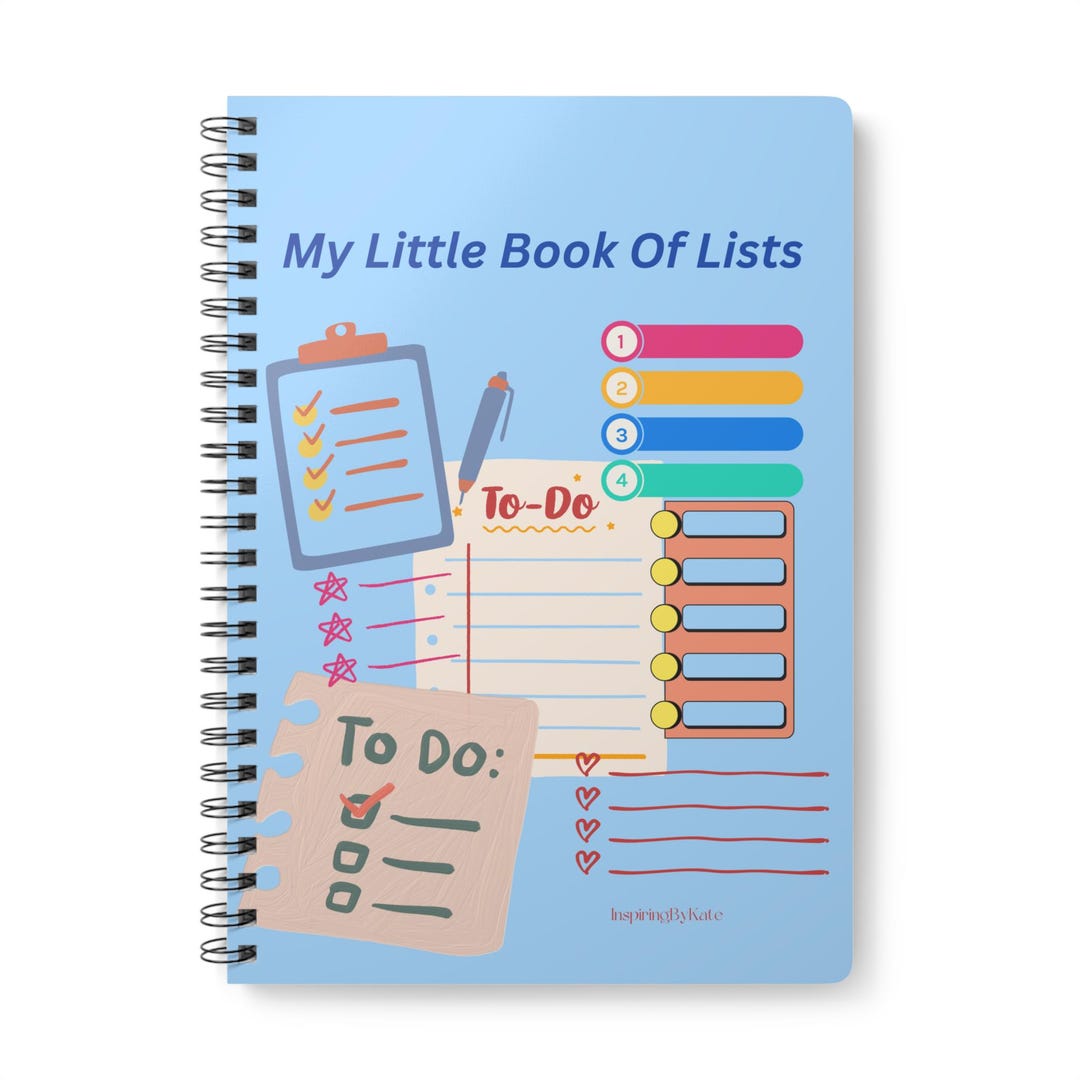 My Little Book of Lists Notebook, A5 Wire-o Journal - Etsy