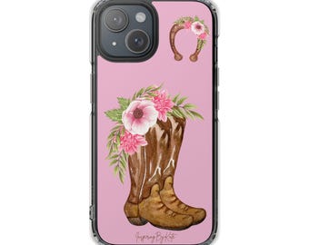 Phone Cases, Cowgirl Inspired iPhone 14-16 Case, Western Clear Impact Cover, Rodeo Cowgirl Gift, Country Girl Accessories